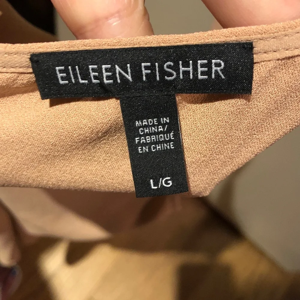 Eileen Fisher Silk Blush/Nude Sleeveless Top and Matching Pant Set both size LG